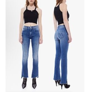 MOTHER Runaway Step Fray Jeans A Night In Havana High Rise Flare 29